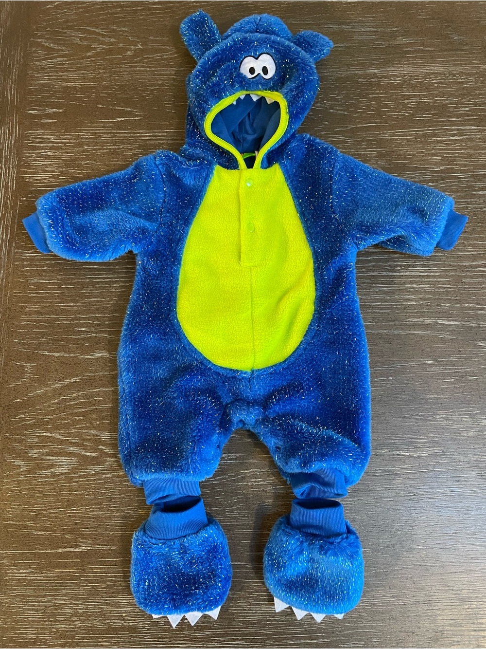🎃💙🎃Blue & Lime Plush Monster Baby Costume! 🎃💙🎃